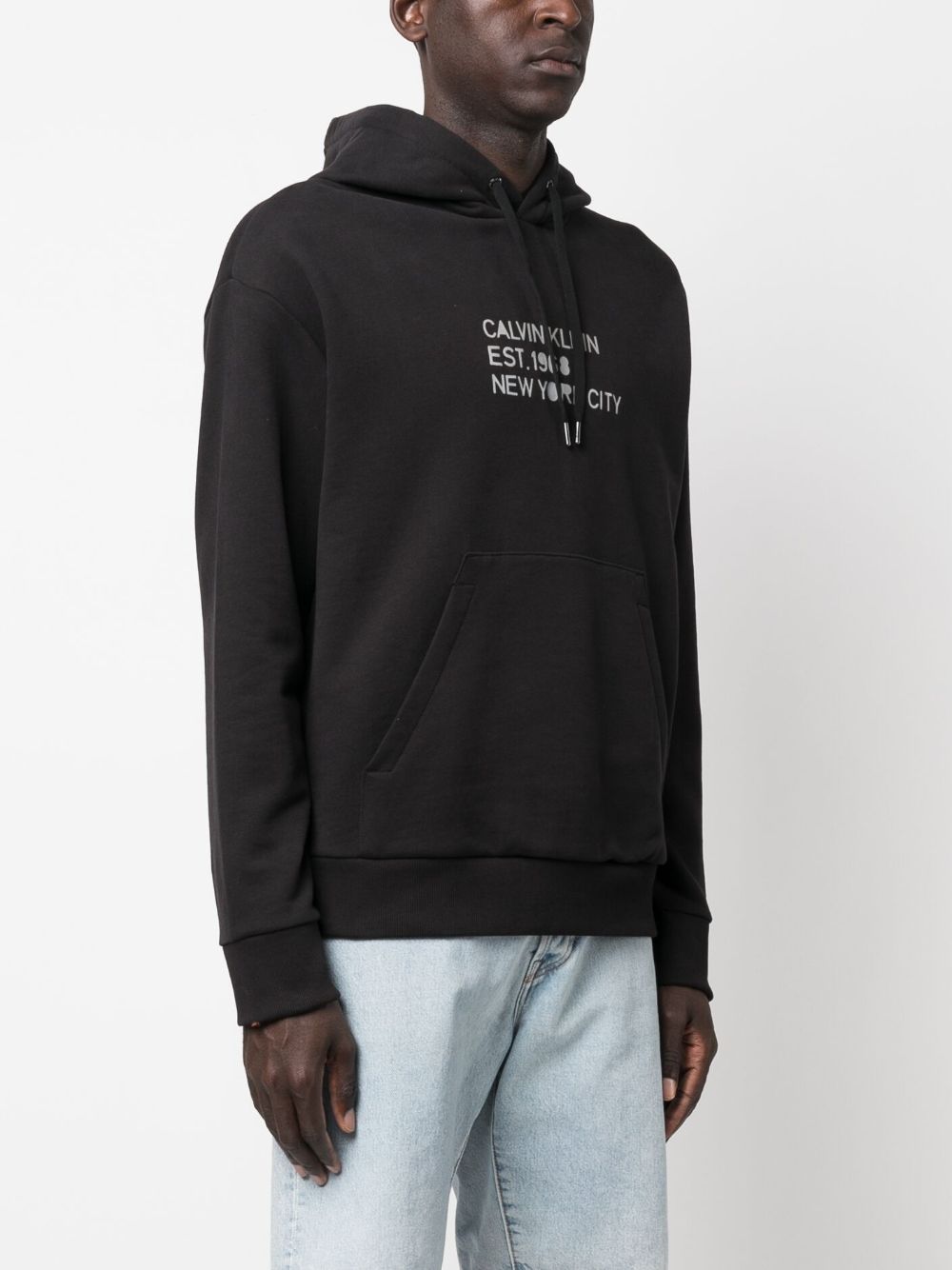 Calvin Klein  logo-print cotton hoodie