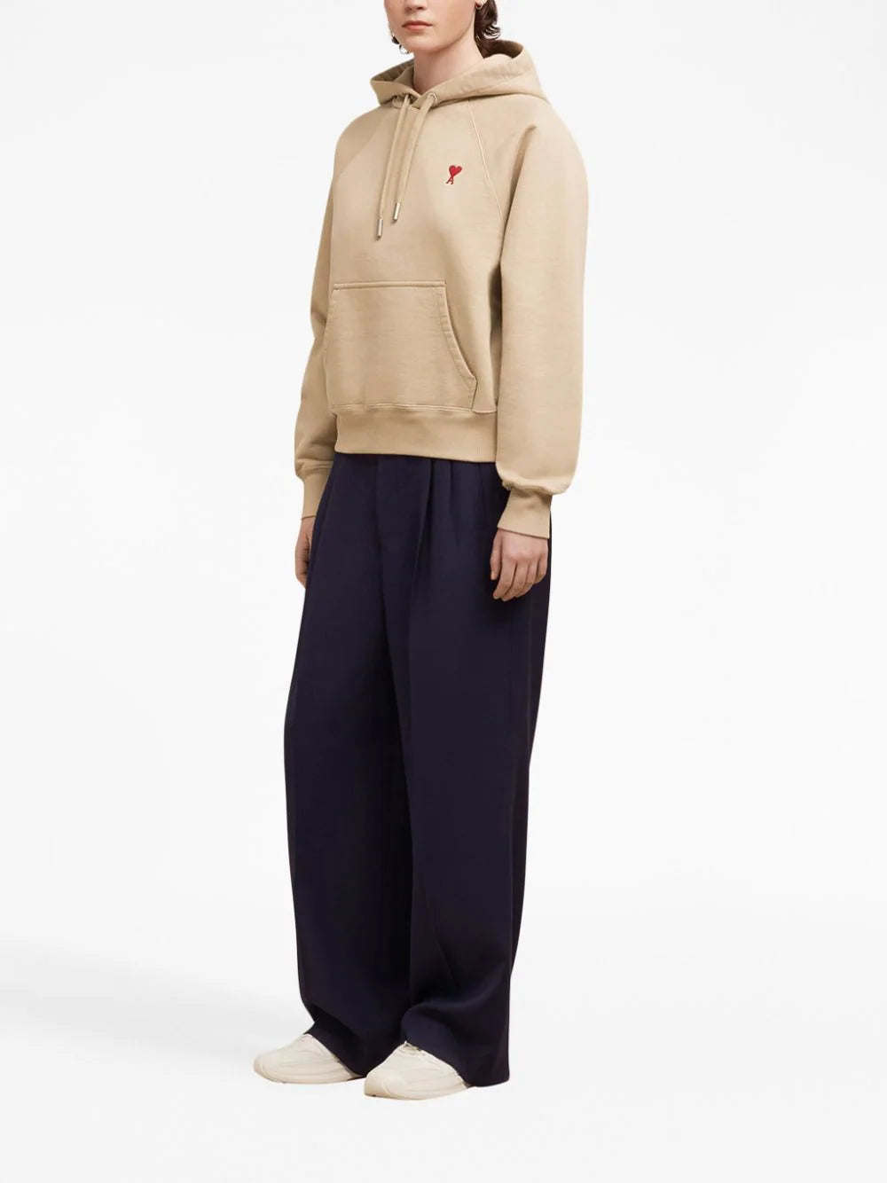 AMI Paris  embroidered cotton hoodie