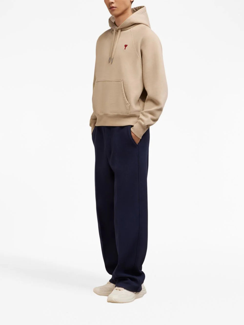AMI Paris  embroidered cotton hoodie