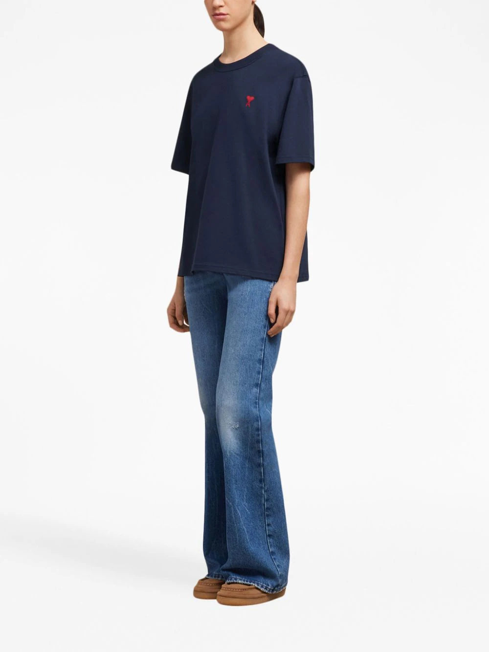 AMI Paris  embroidered-logo cotton T-Shirt