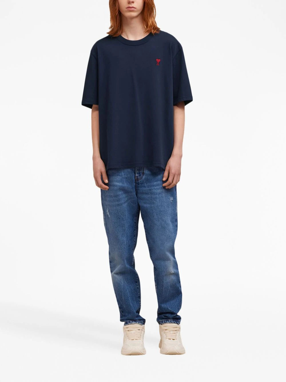 AMI Paris  embroidered-logo cotton T-Shirt