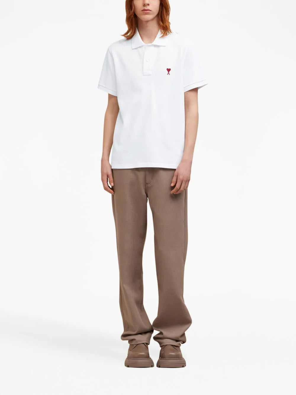 AMI Paris  Ami de Coeur organic-cotton polo shirt