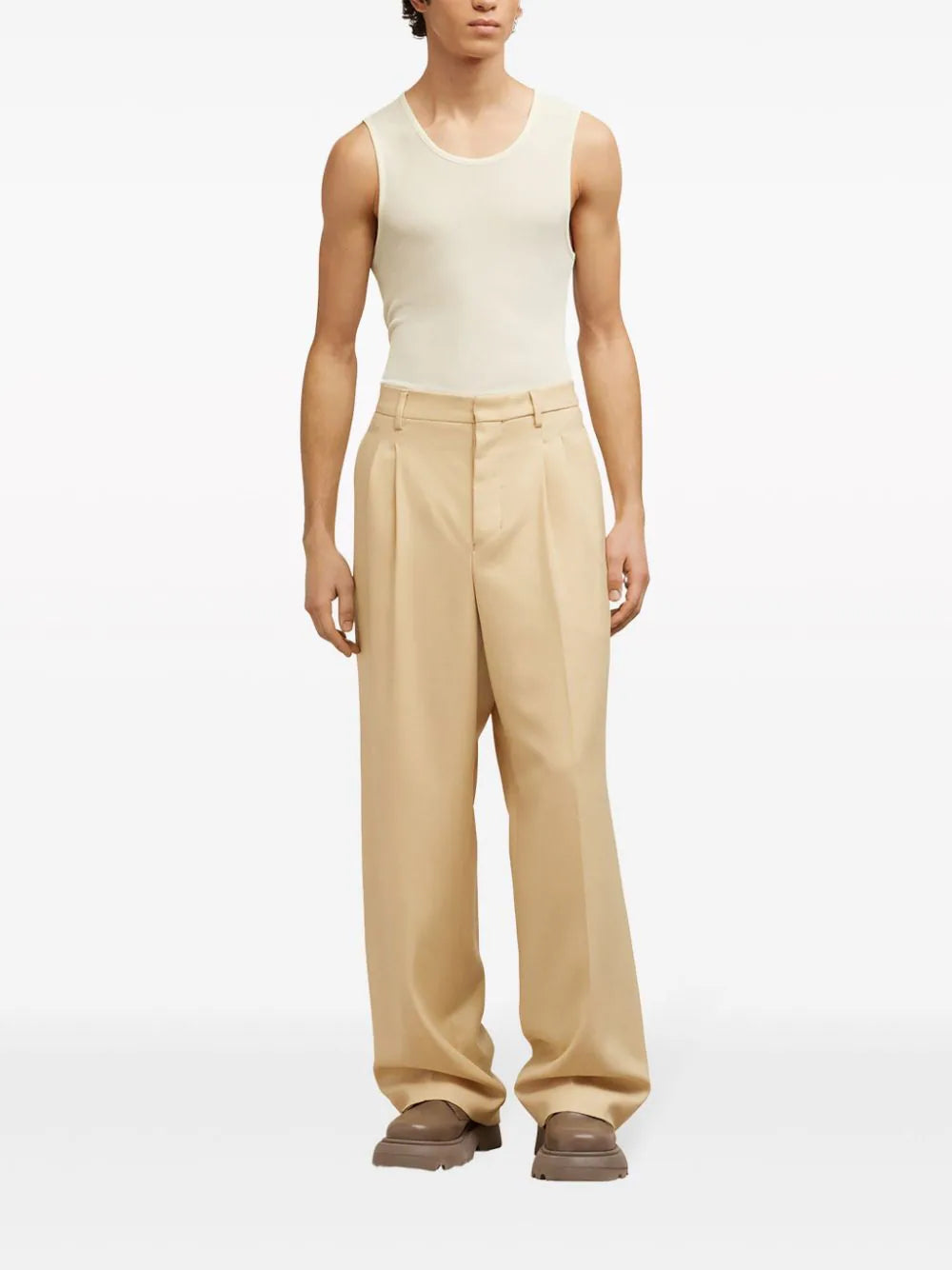 AMI Paris round-neck ribbed-trim tank top