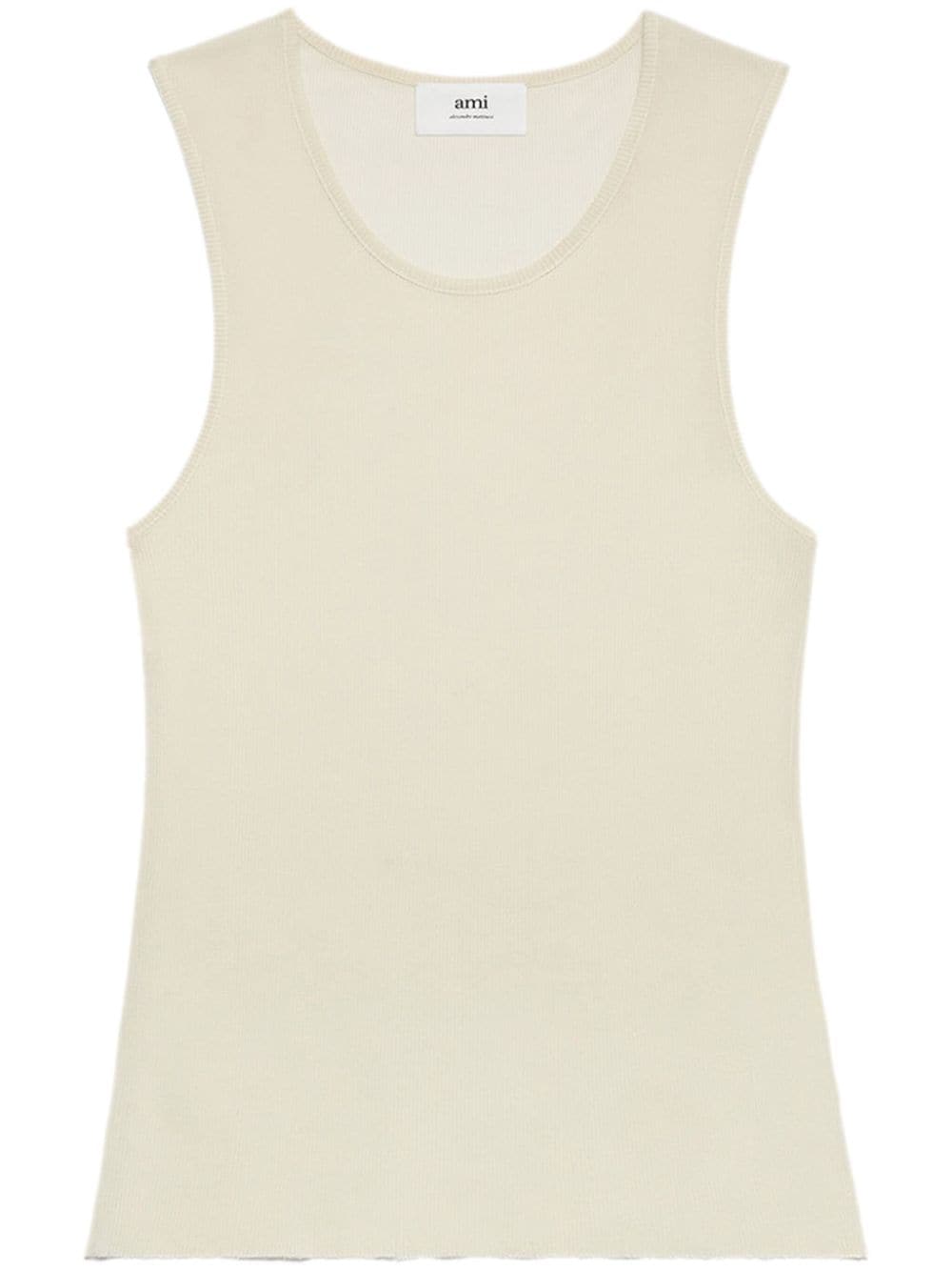 AMI Paris  round-neck ribbed-trim tank top