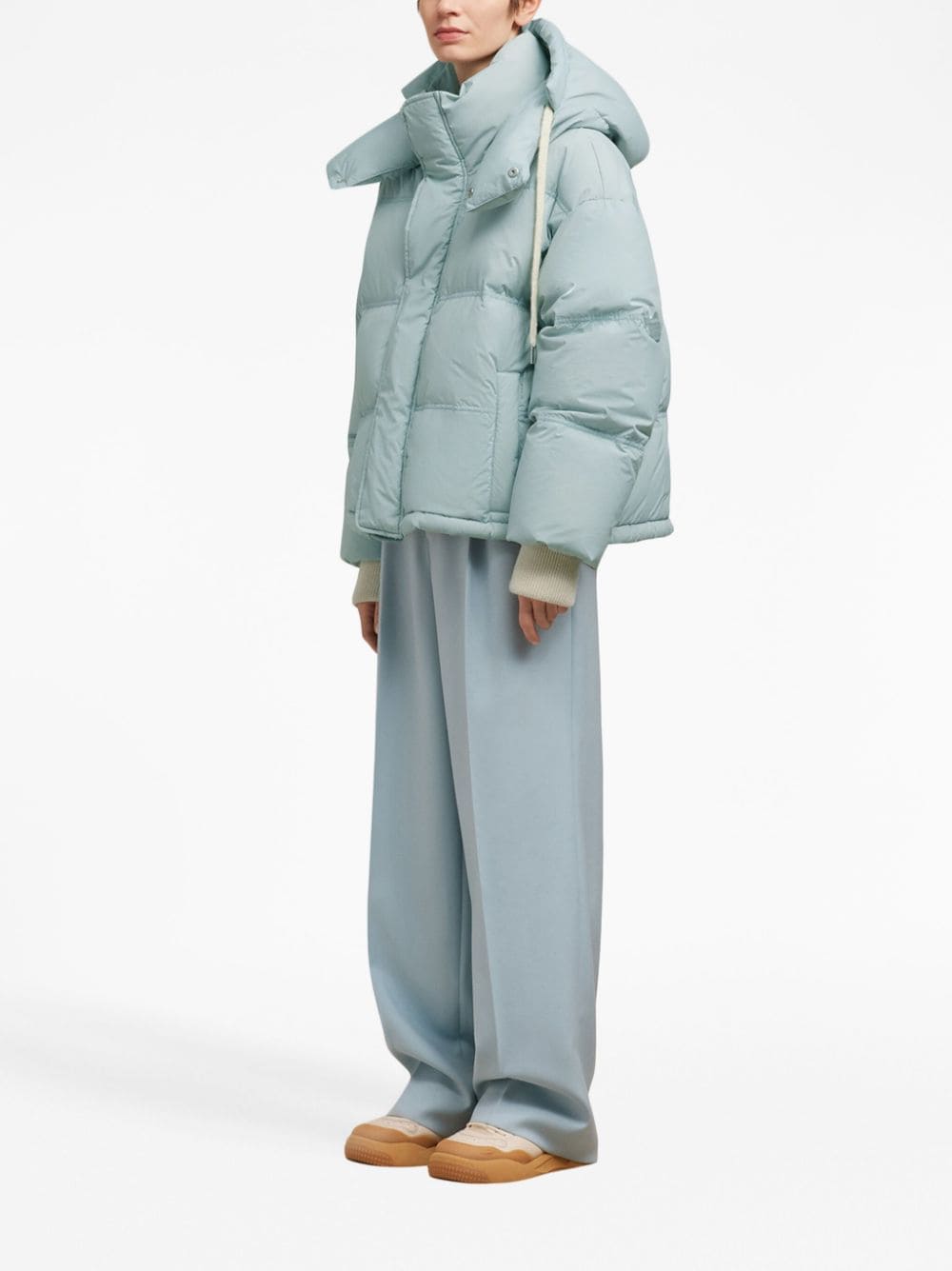 AMI Paris logo-patch padded jacket