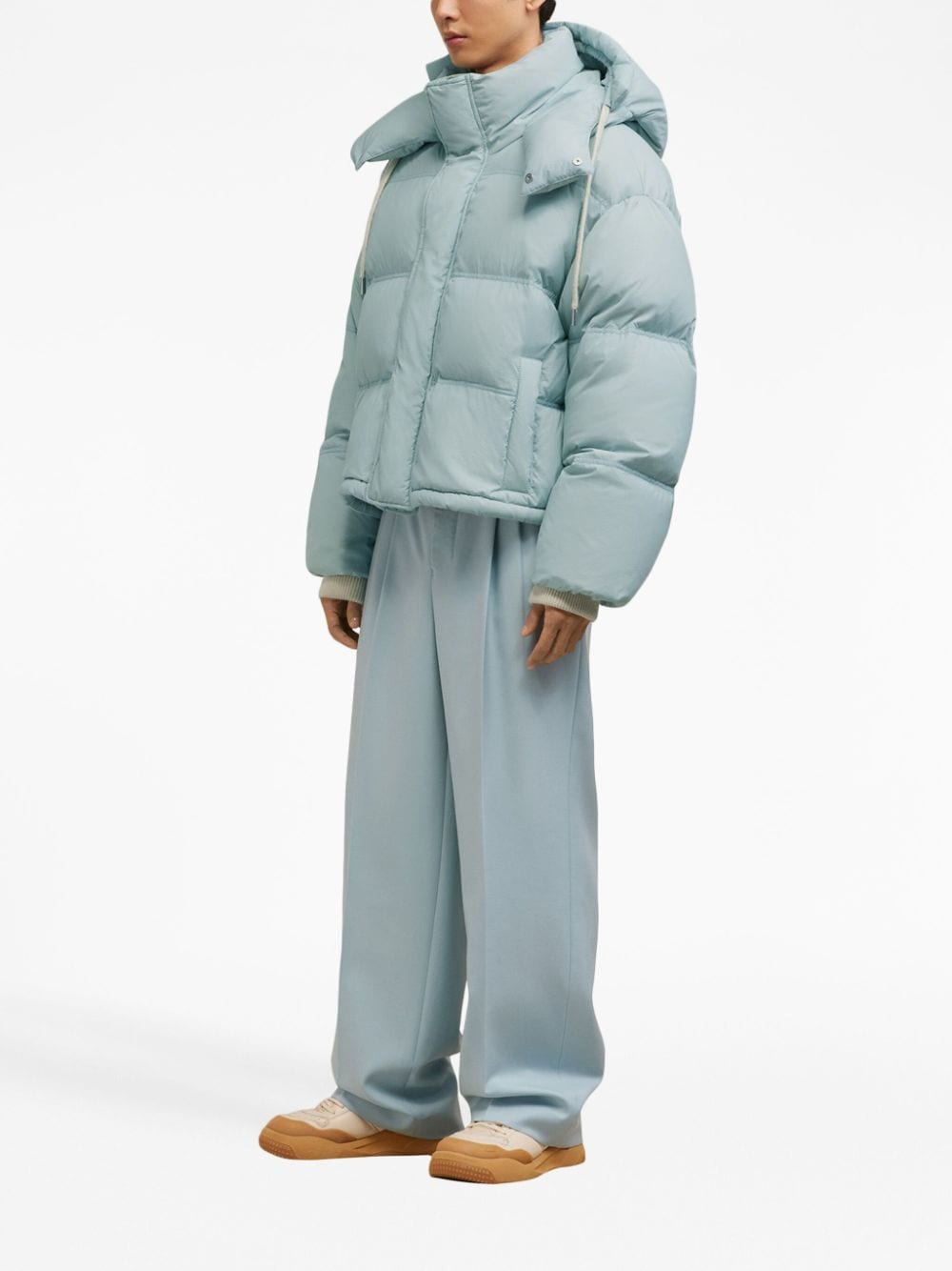 AMI Paris logo-patch padded jacket