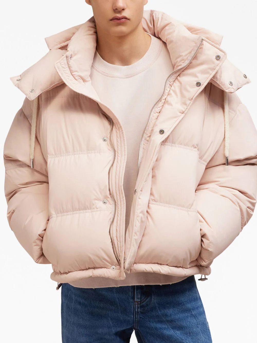 AMI Paris  logo-patch padded jacket