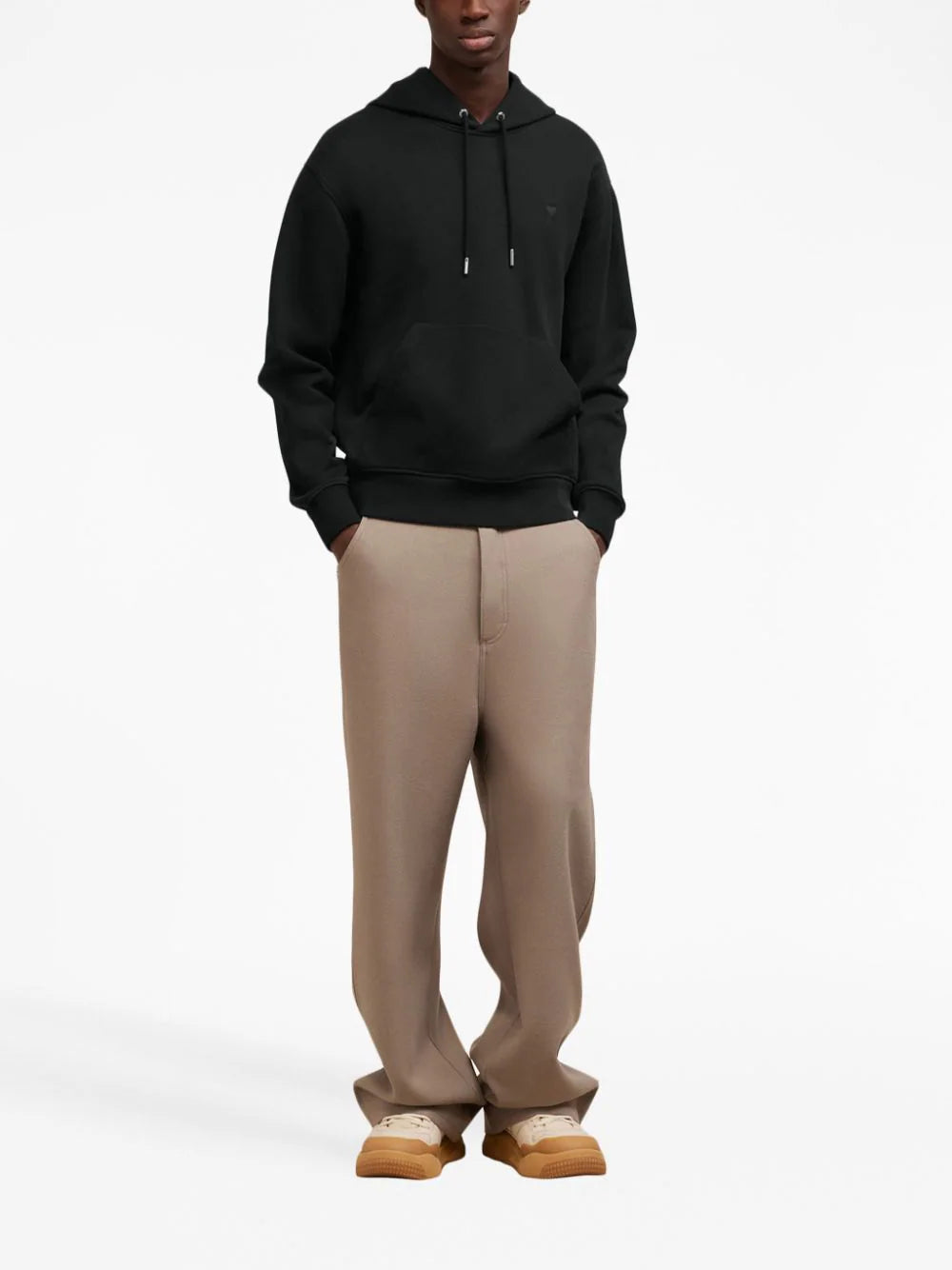 AMI Paris  embroidered cotton hoodie