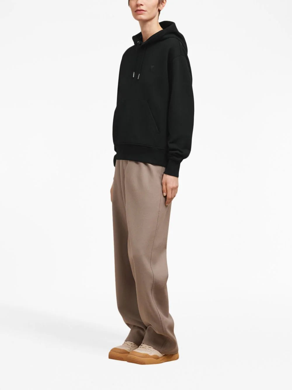 AMI Paris  embroidered cotton hoodie