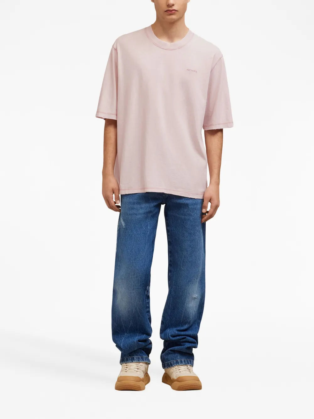 AMI Paris  logo-embroidered T-shirt