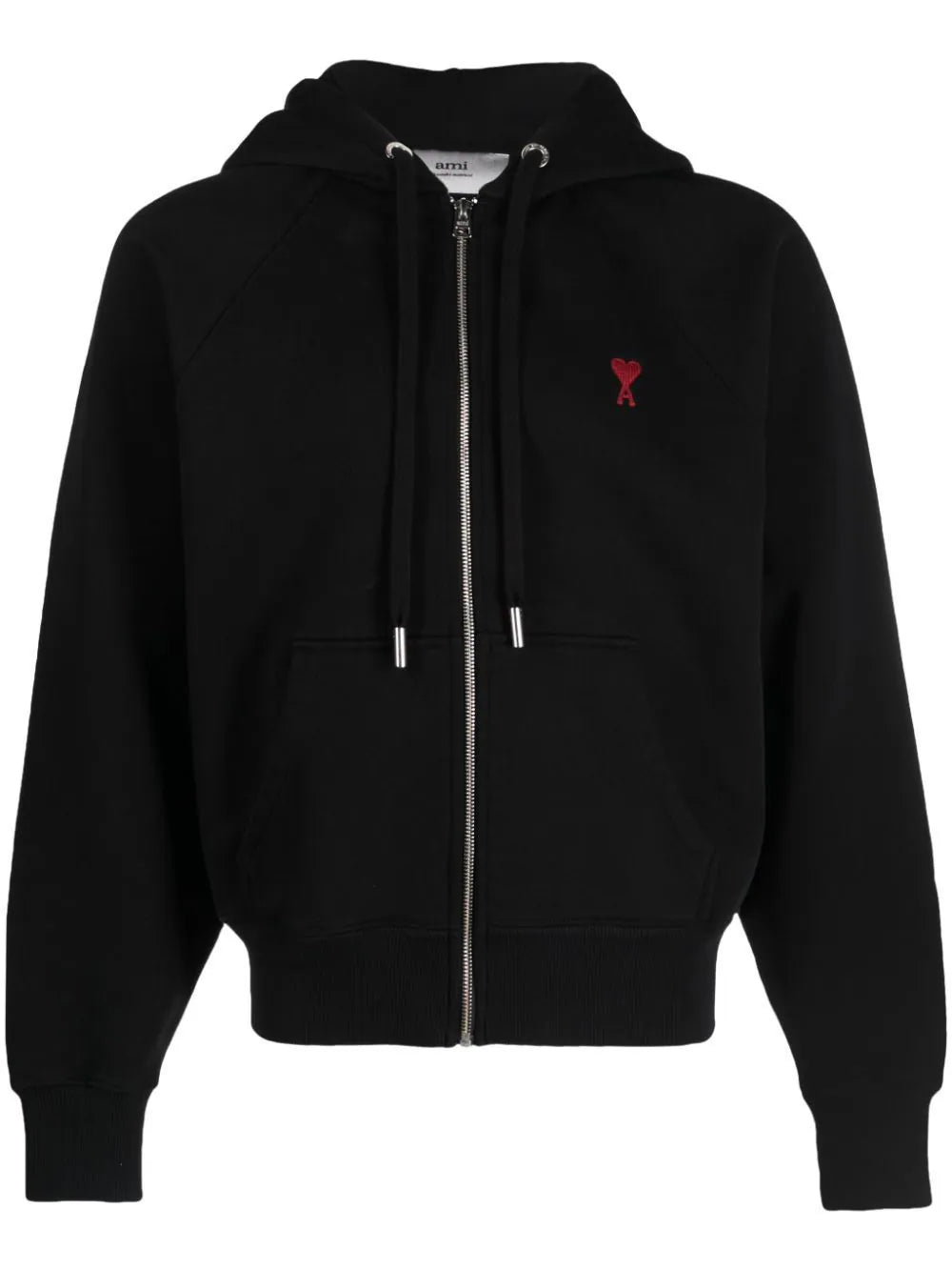 AMI Paris  Ami de Coeur-embroidered zip-up hoodie