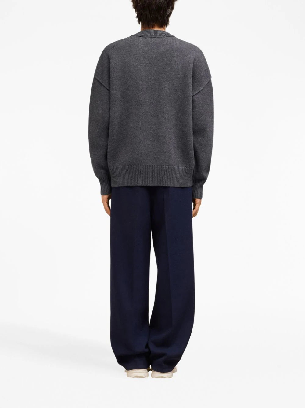 AMI Paris  intarsia-logo wool jumper