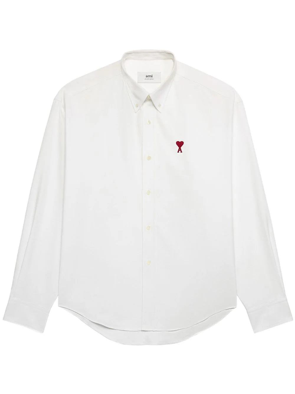 AMI Paris  logo-embroidered poplin shirt