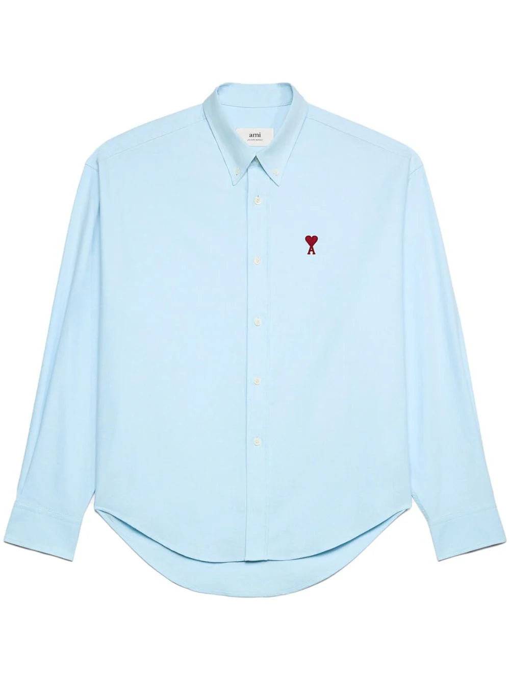 AMI Paris  logo-embroidered poplin shirt