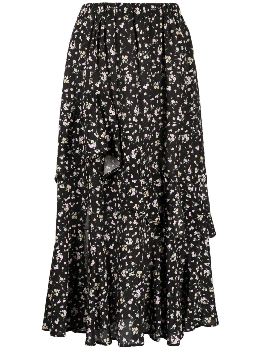 b+ab  floral-print tiered skirt