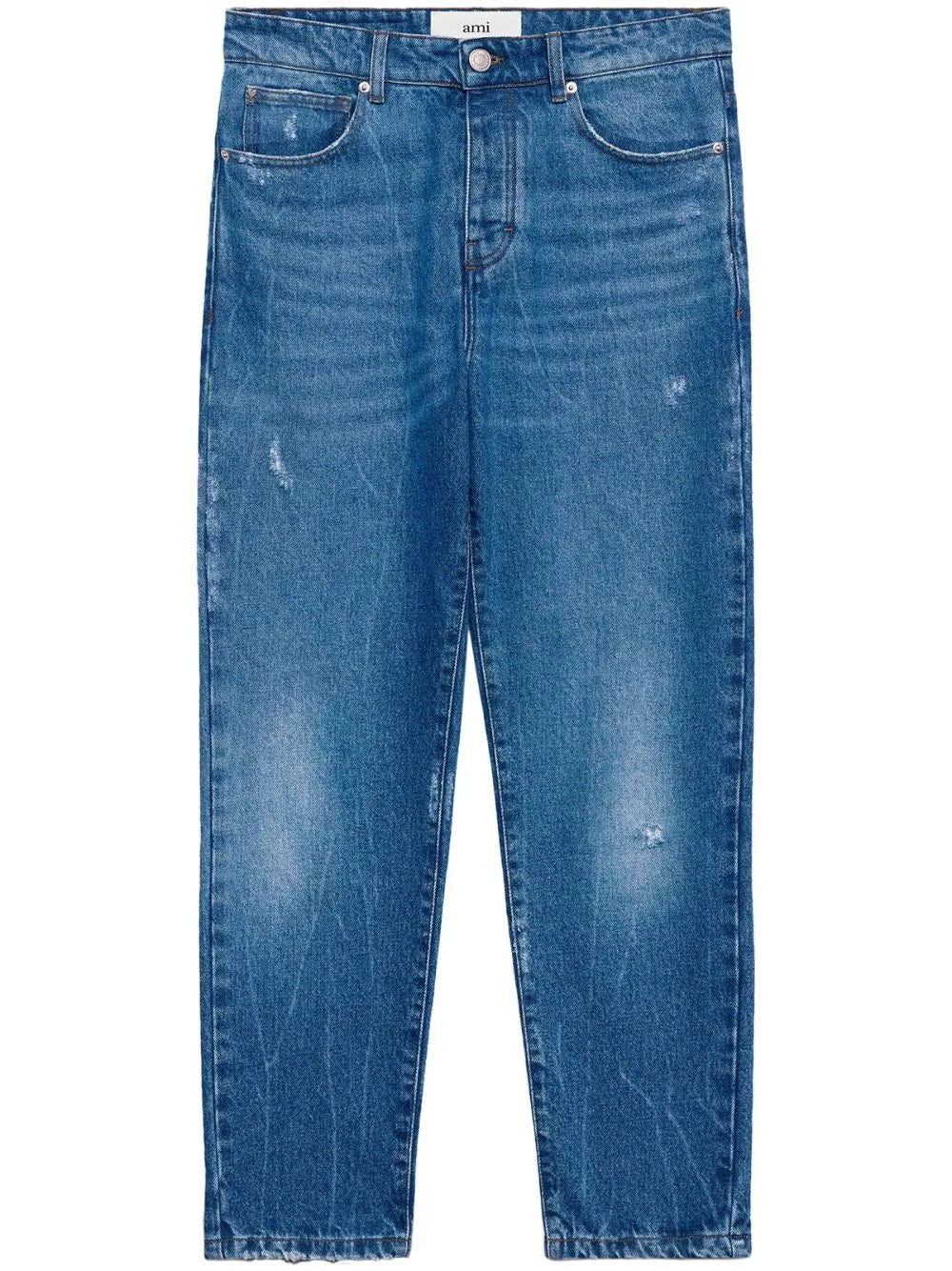 AMI Paris  logo-patch straight-leg jeans