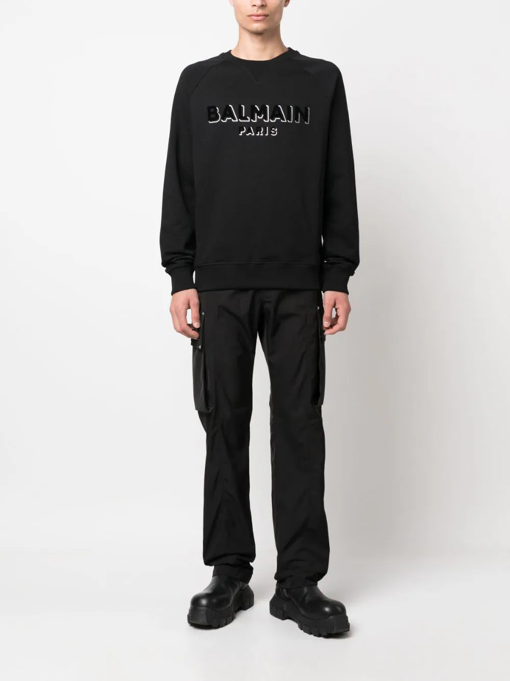 Balmain  logo-print crew-neck sweatshirt