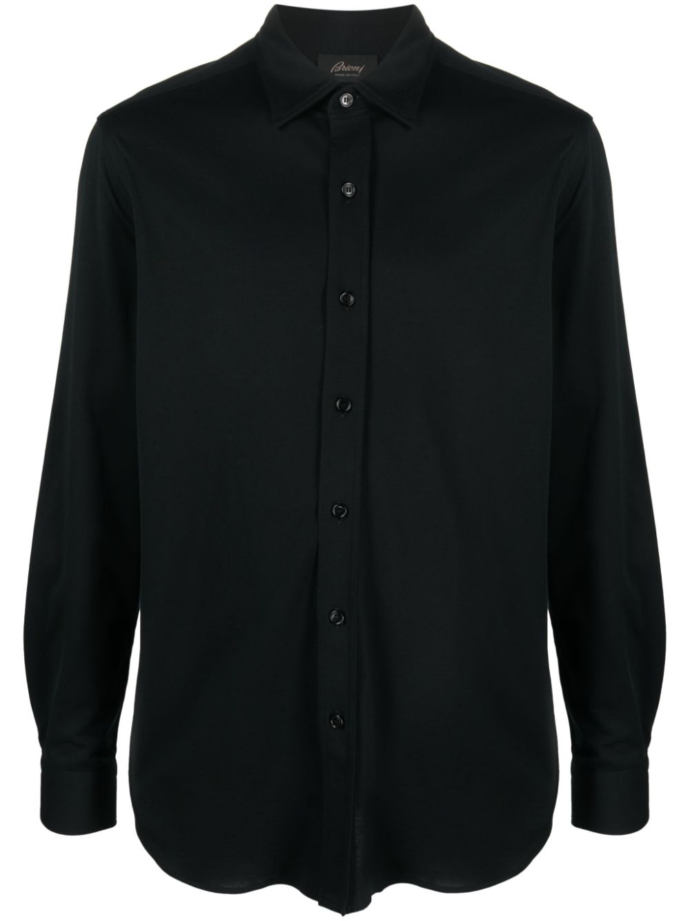 Brioni  spread-collar cotton shirt