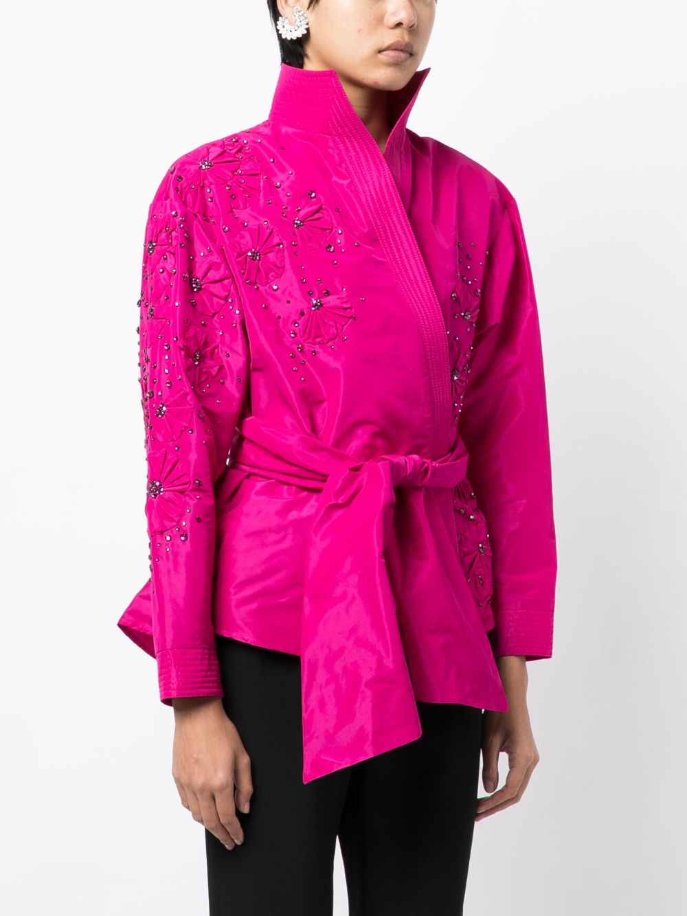 Zuhair Murad  crystal-embellished belted jacket