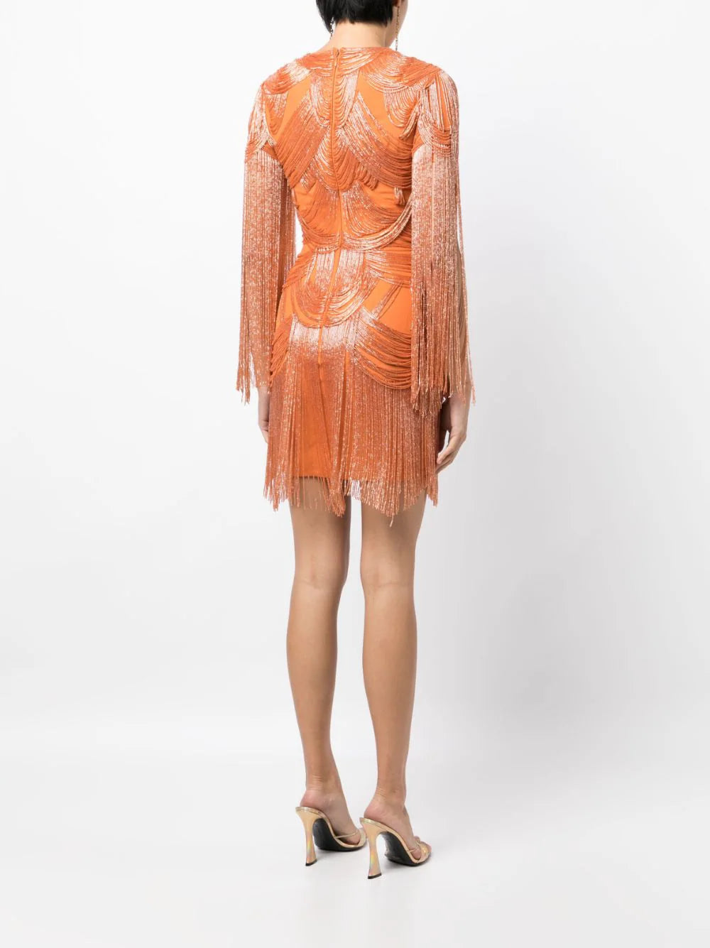 Zuhair Murad  fringe-embellished fitted minidress