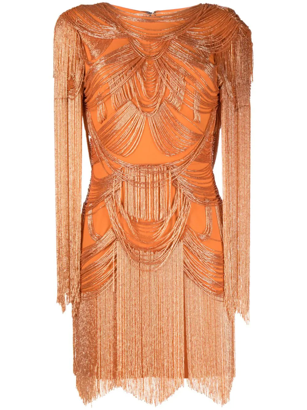 Zuhair Murad  fringe-embellished fitted minidress