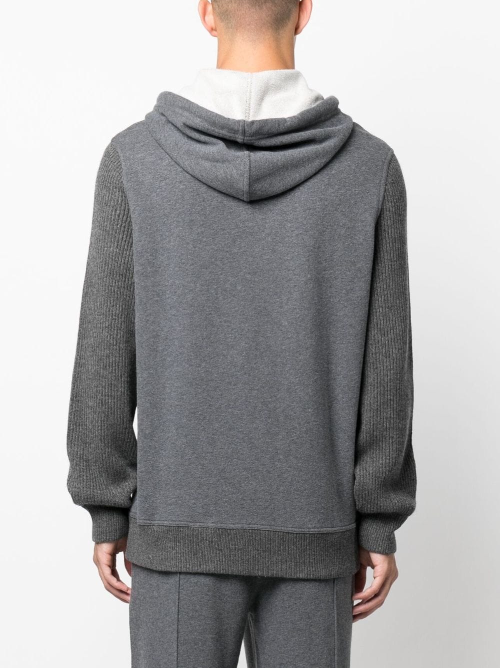 Brunello Cucinelli panelled knitted hoodie