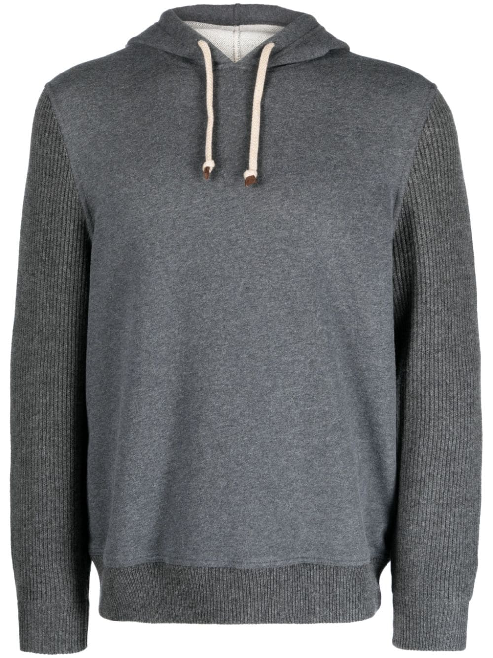 Brunello Cucinelli  panelled knitted hoodie
