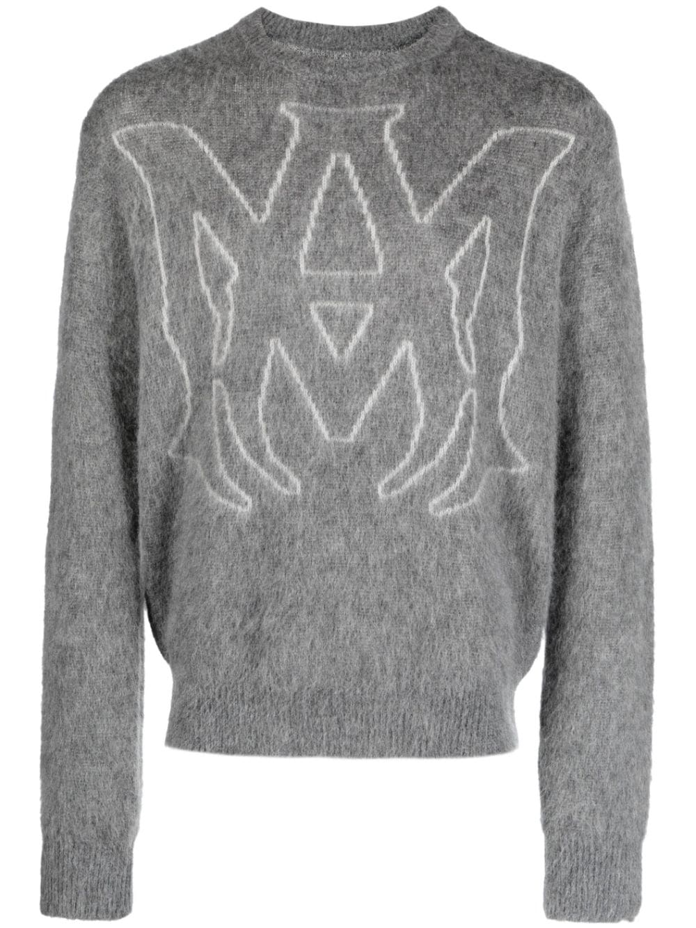 AMIRI  logo-jacquard mohair-blend jumper