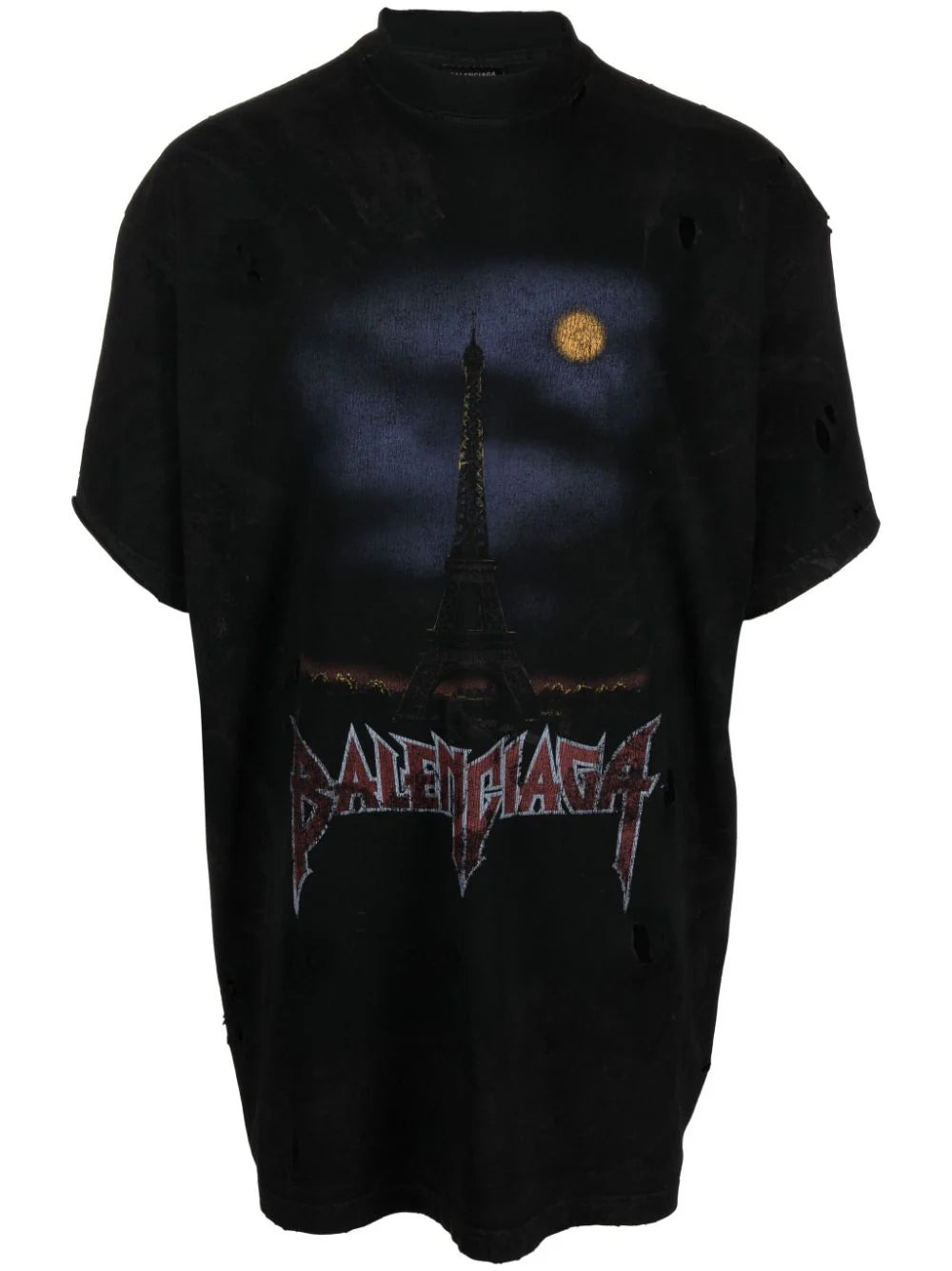 Balenciaga  graphic-print ripped T-shirt