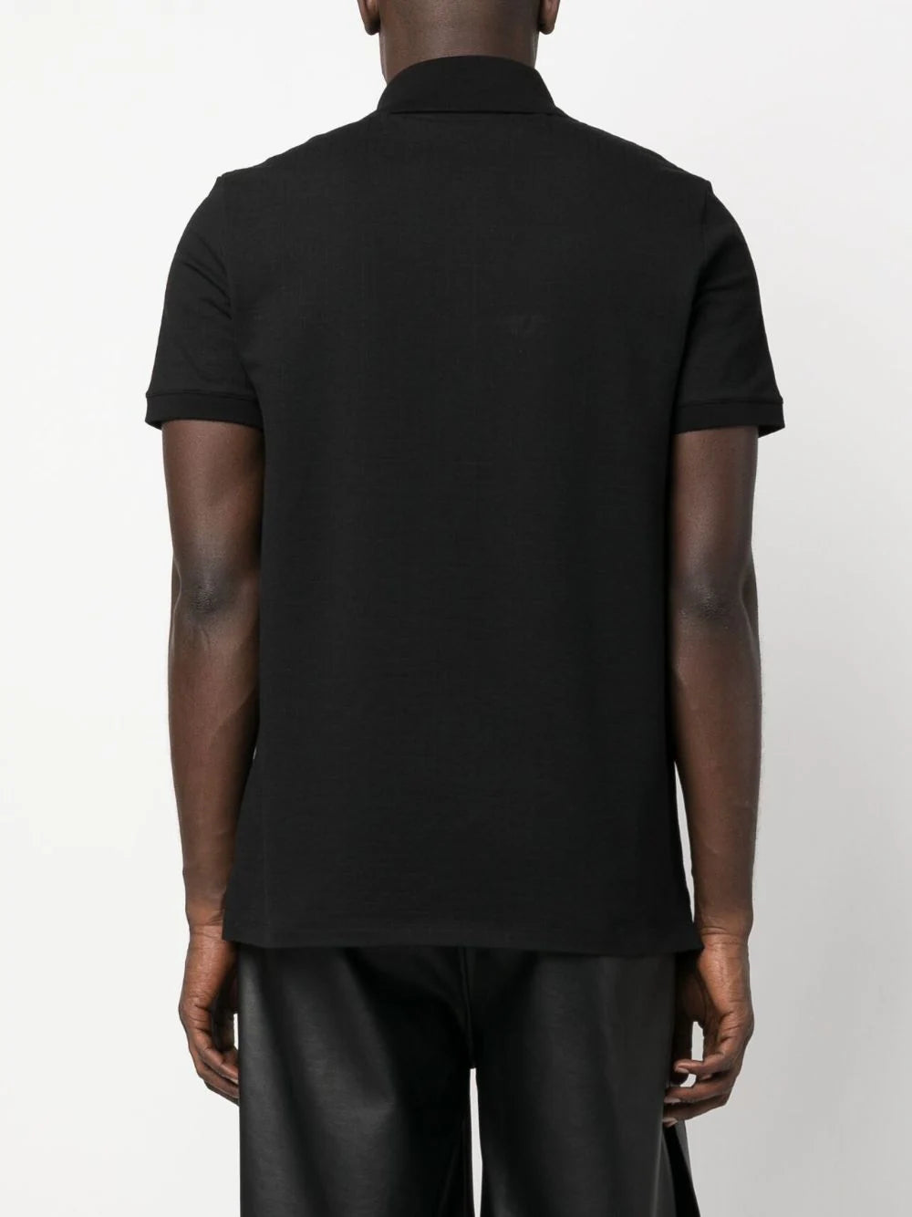Balmain  monogram-pattern piqué polo shirt