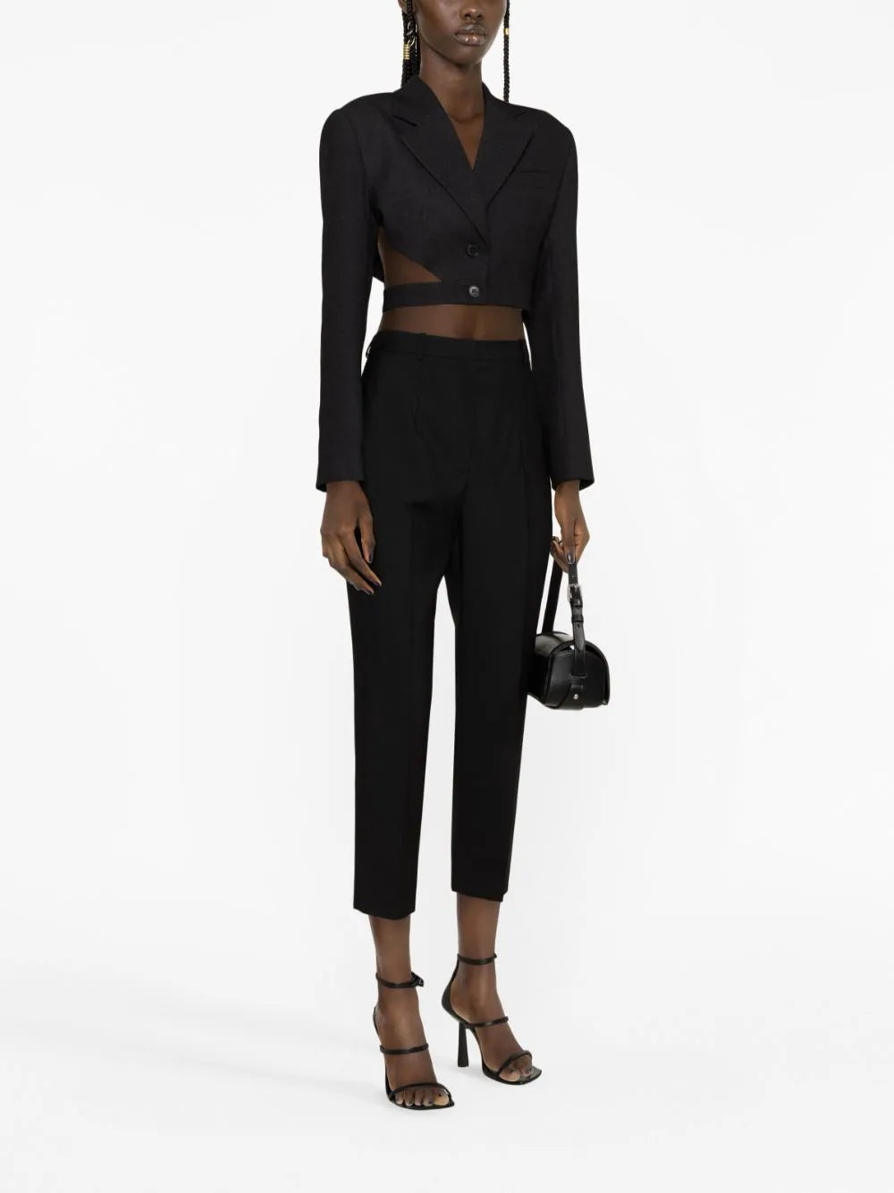 Alexander McQueen cropped wool trousers