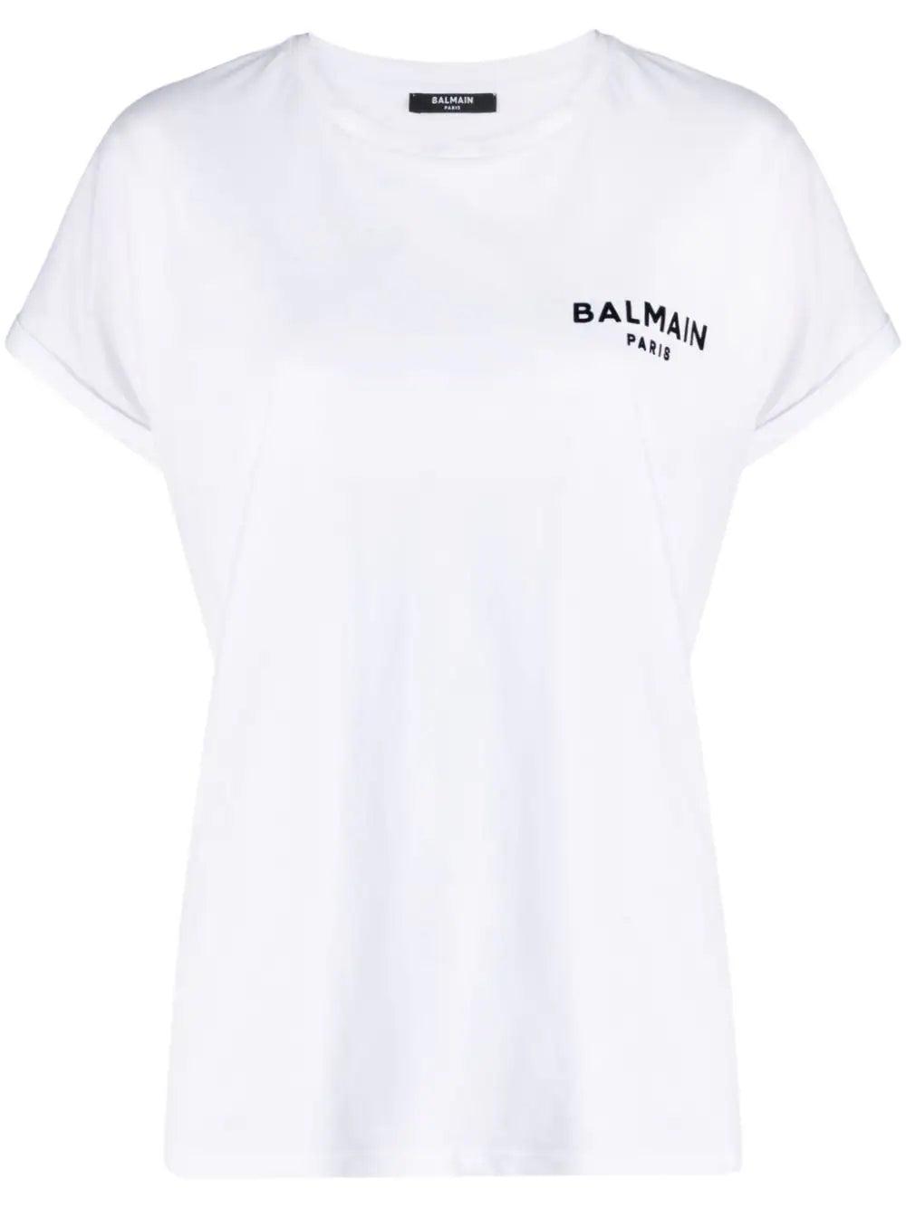 Balmain  flocked logo cotton T-shirt