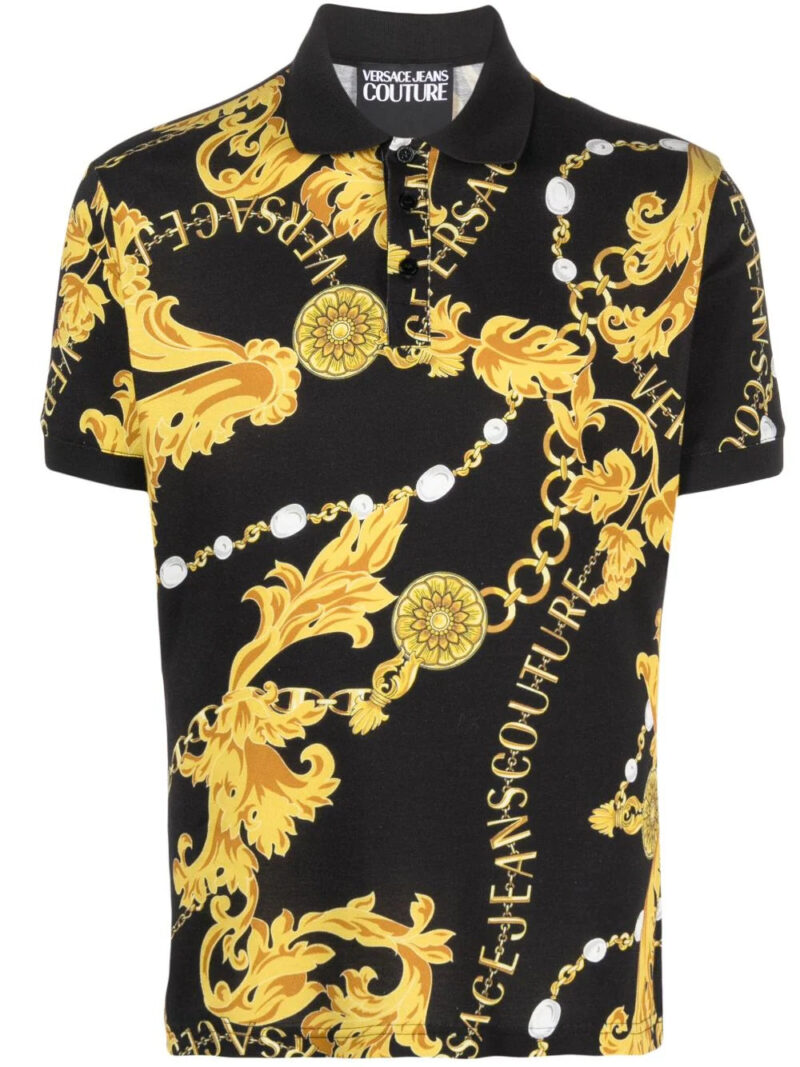 Versace Jeans Couture  baroque-pattern polo shirt