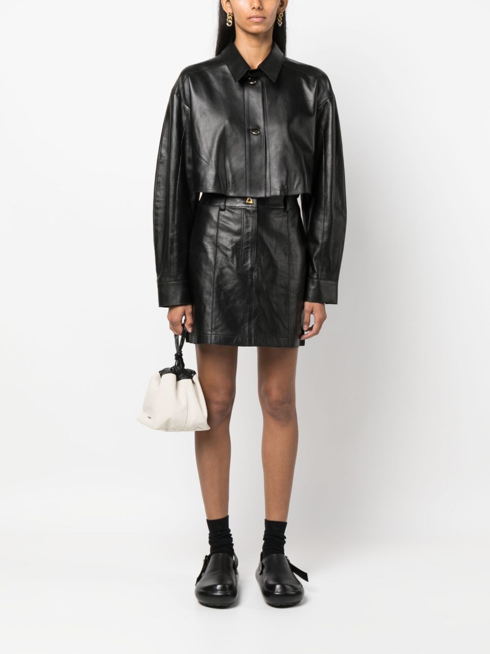 AERON  Rudens leather miniskirt