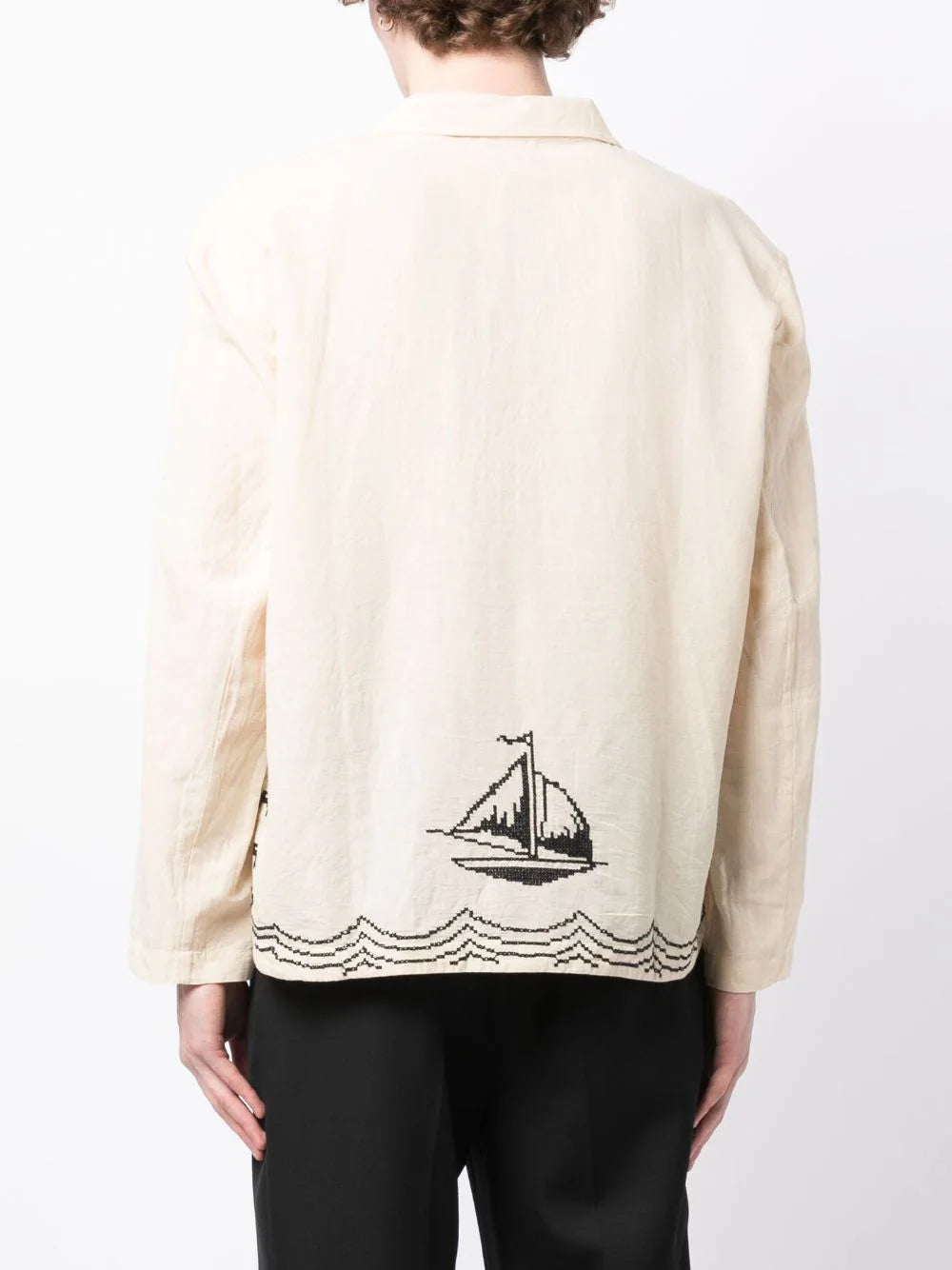 BODE  embroidered-design camp-collar shirt