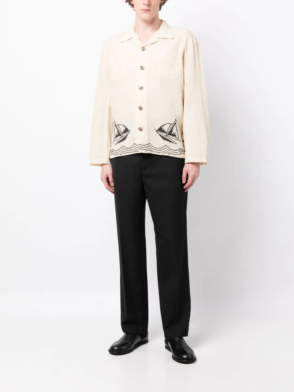BODE  embroidered-design camp-collar shirt