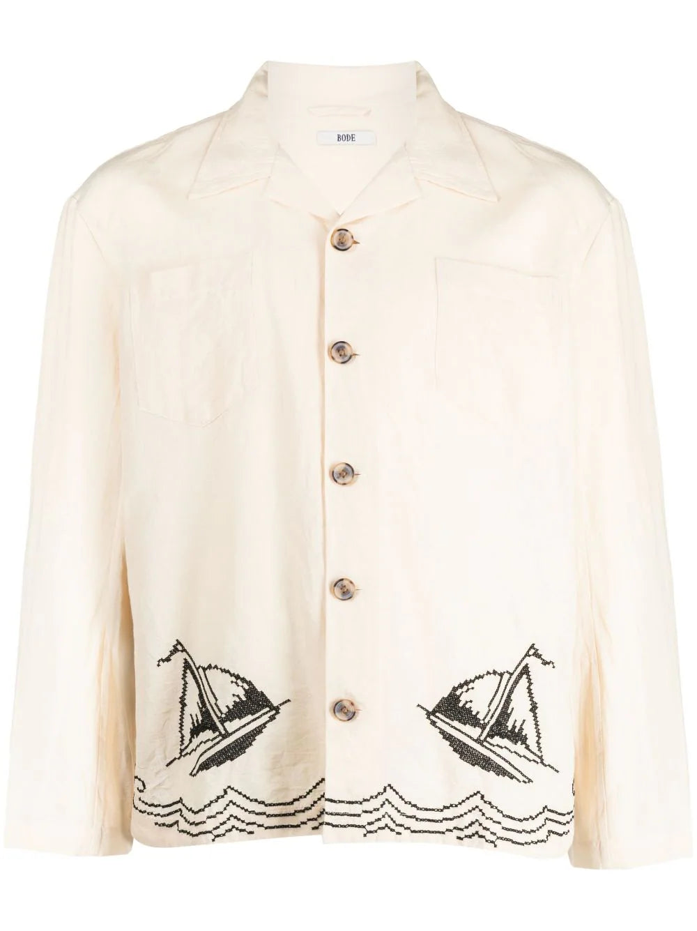 BODE  embroidered-design camp-collar shirt