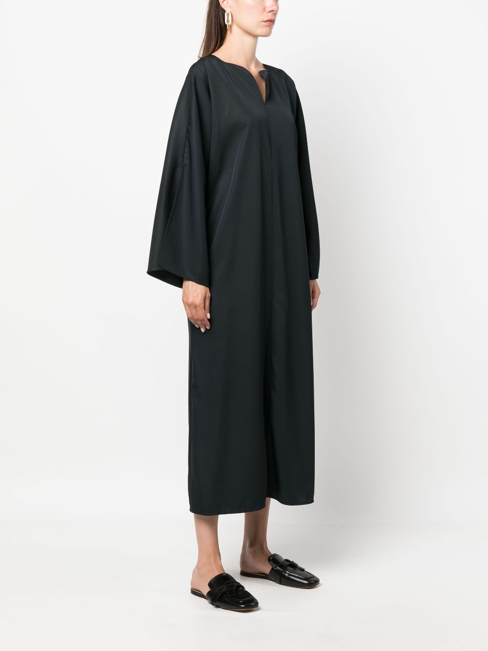 By Malene Birger  split-neck kaftan midi dress