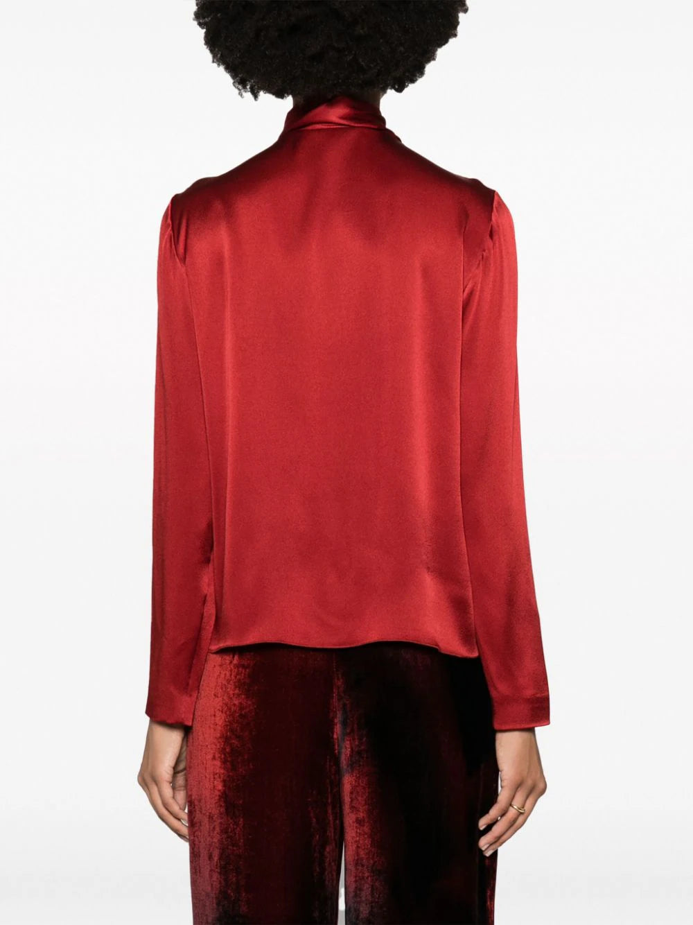 Alberta Ferretti  tie-neck satin blouse
