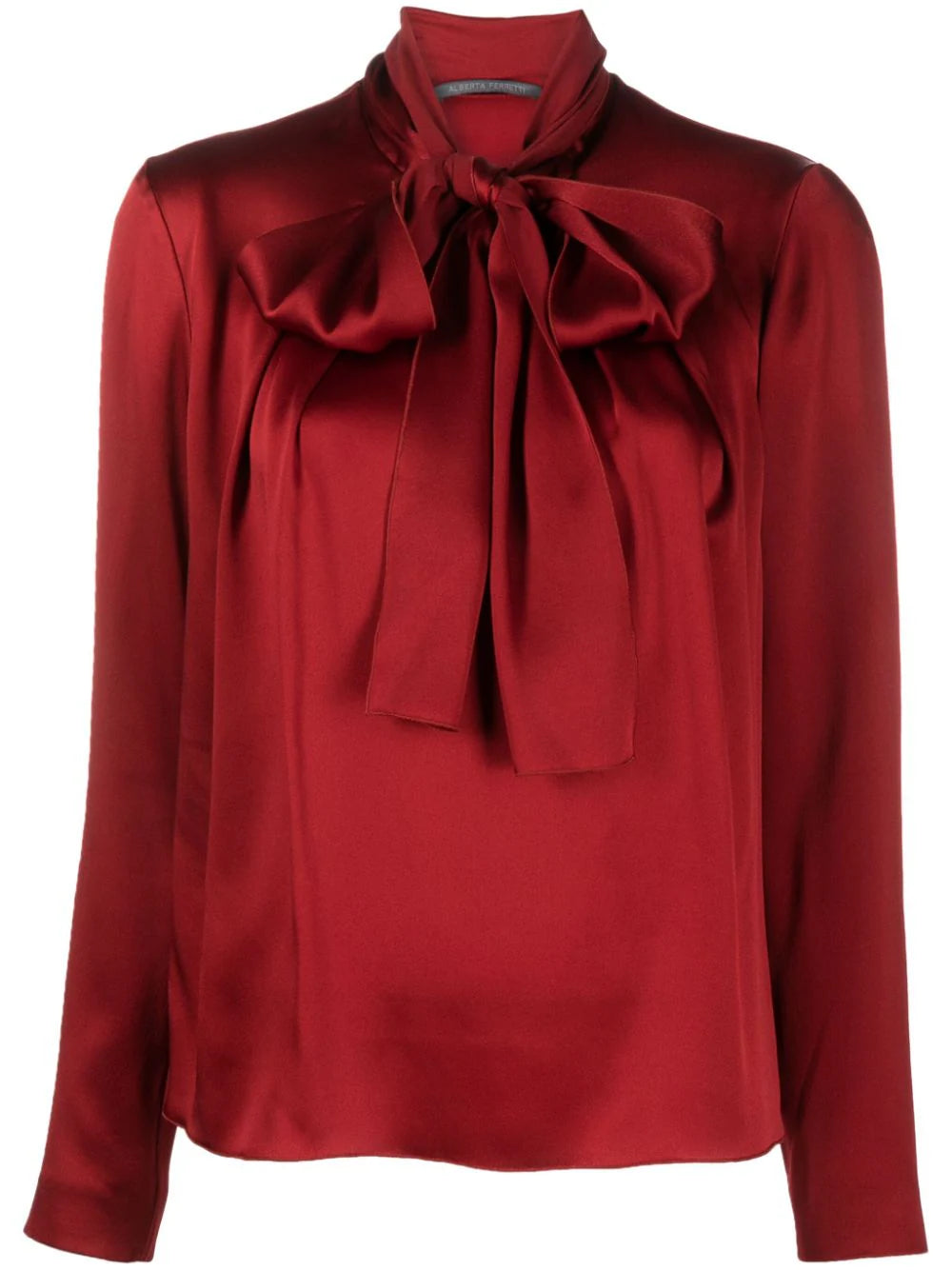 Alberta Ferretti  tie-neck satin blouse