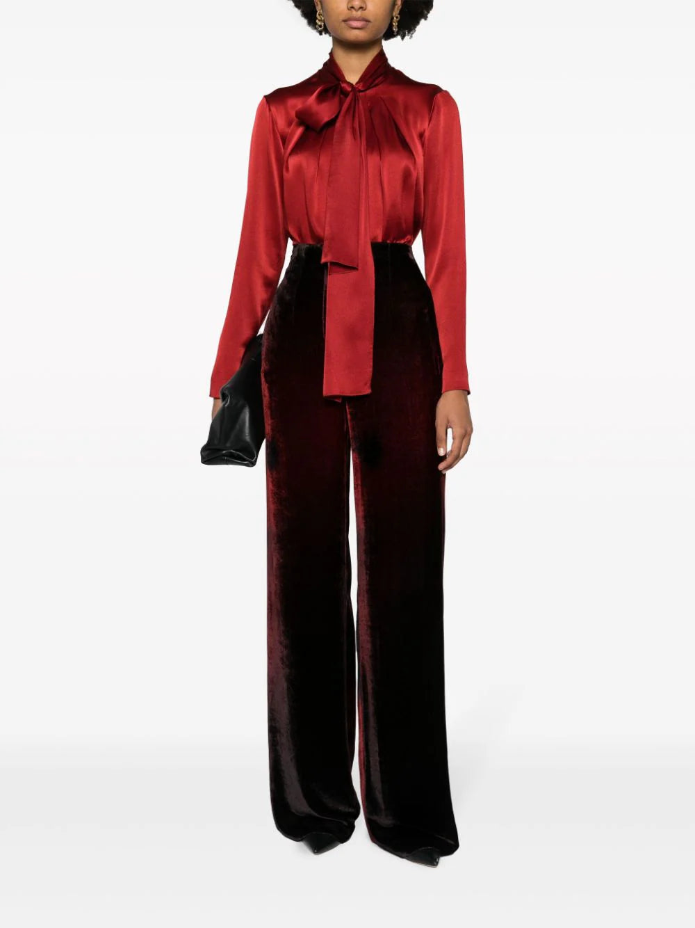 Alberta Ferretti  tie-neck satin blouse