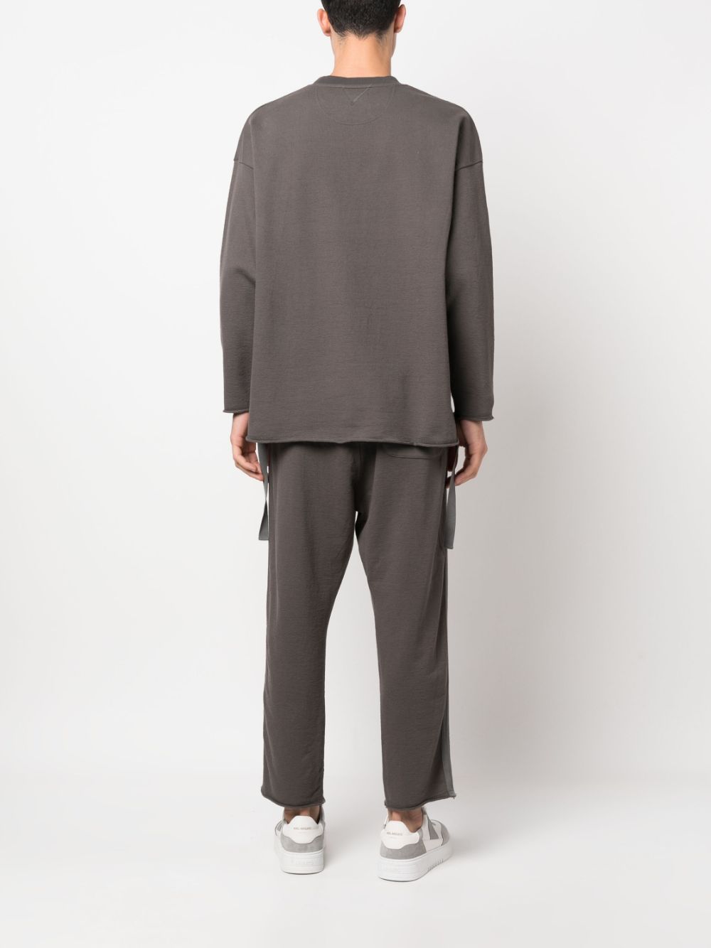 White Mountaineering  logo-print draped-strap sweatshirt