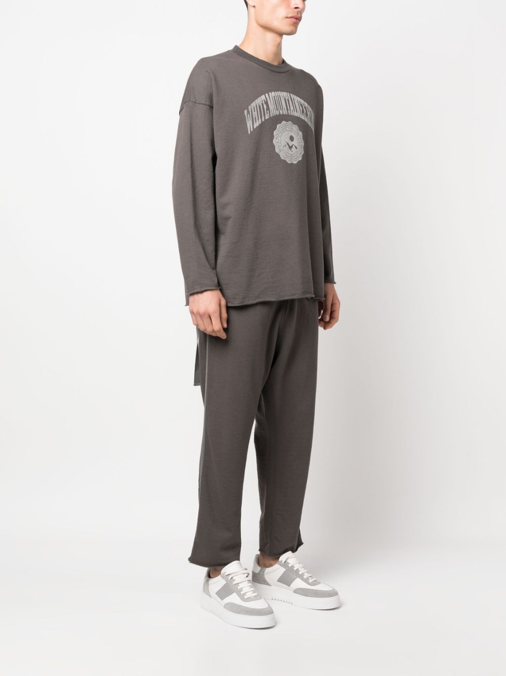 White Mountaineering  logo-print draped-strap sweatshirt