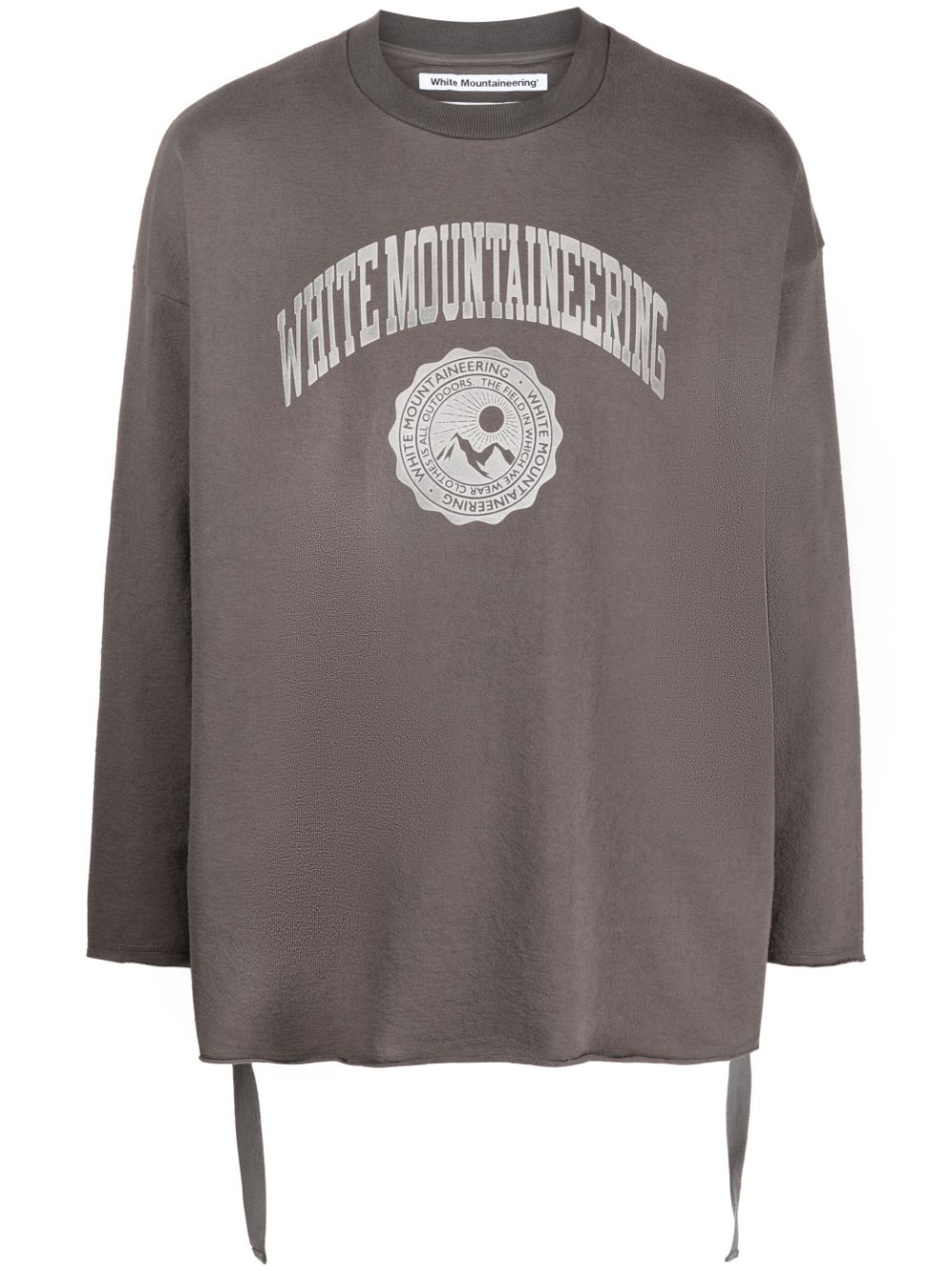 White Mountaineering  logo-print draped-strap sweatshirt