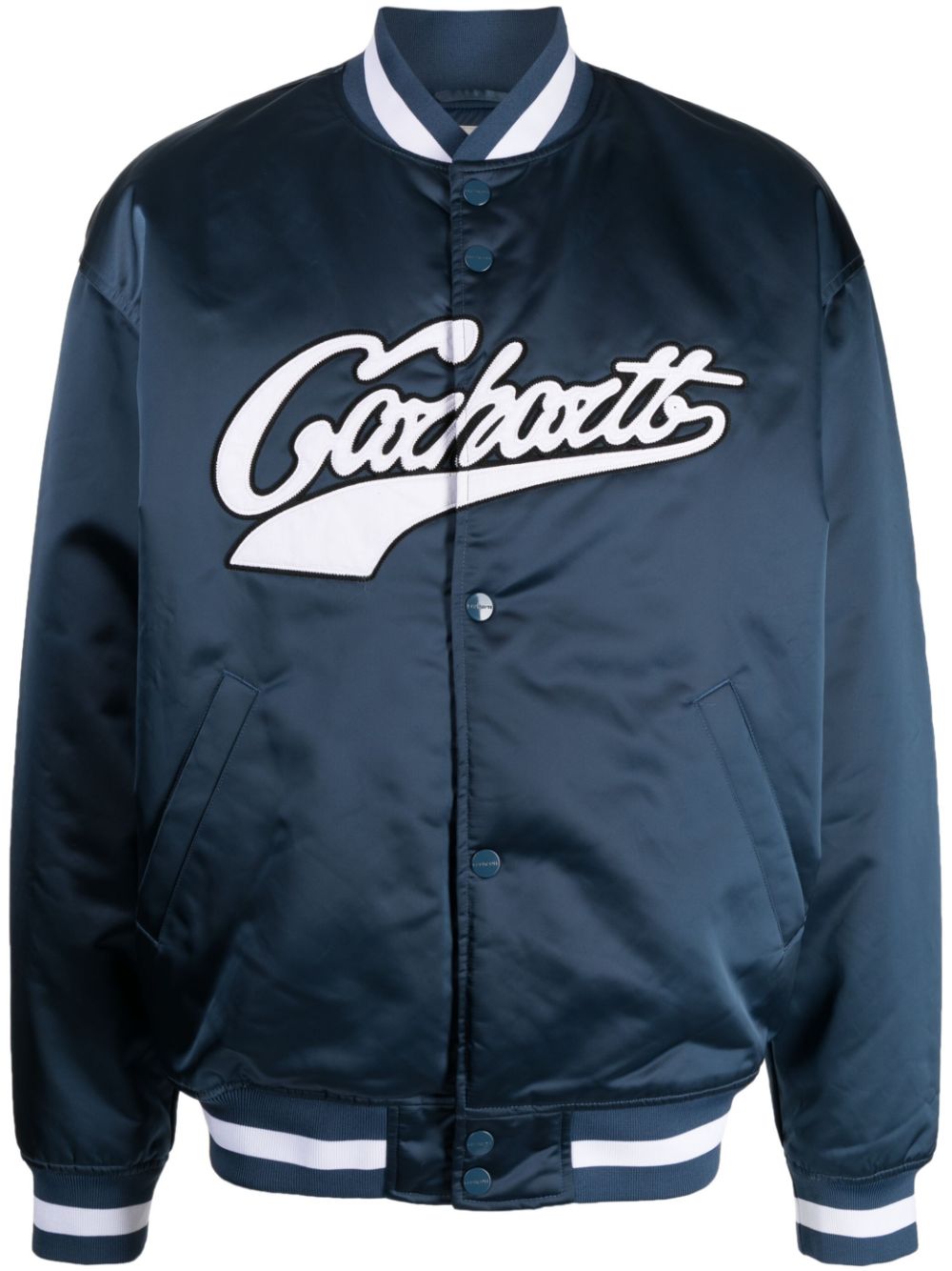 Carhartt WIP  logo-print striped bomber jacket