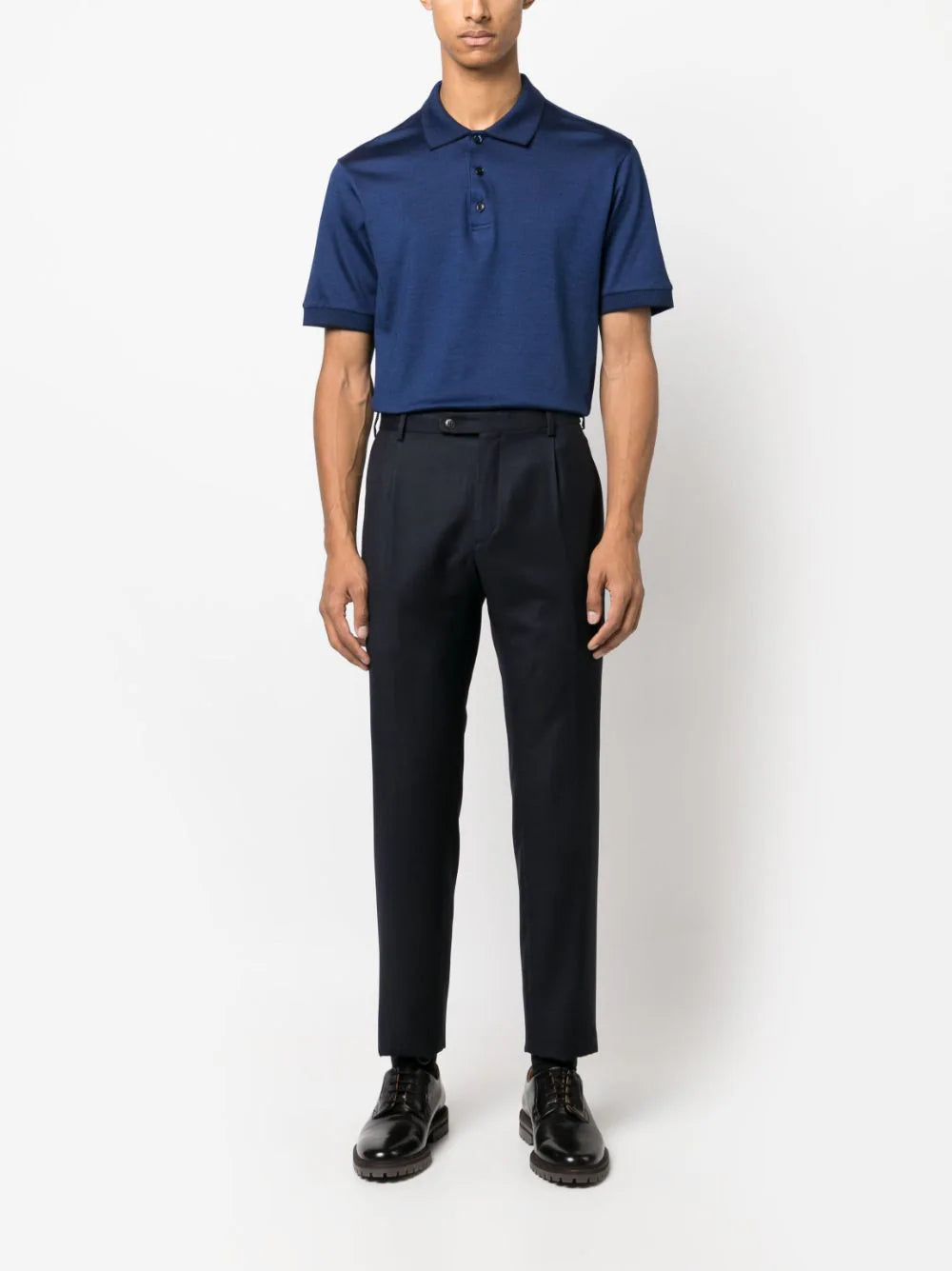Brioni  cotton-blend polo shirt