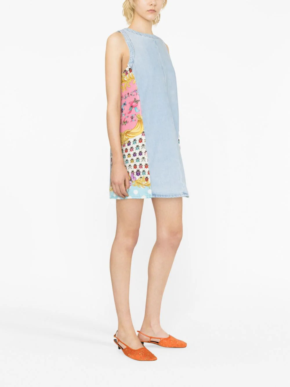 Versace  Butterflies denim minidress
