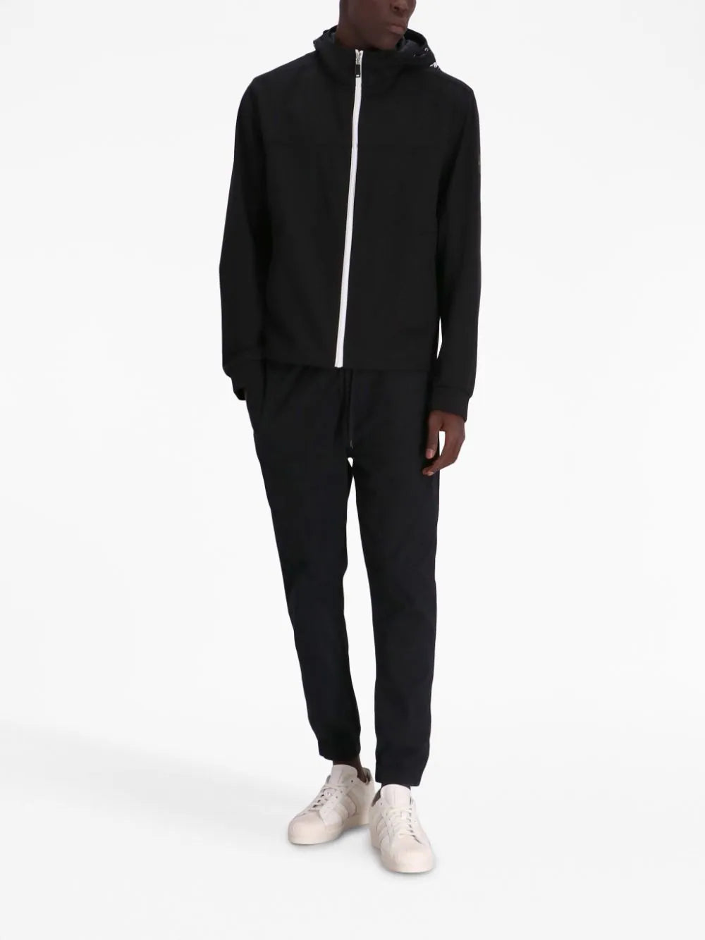 BOSS logo-print hooded jacket
