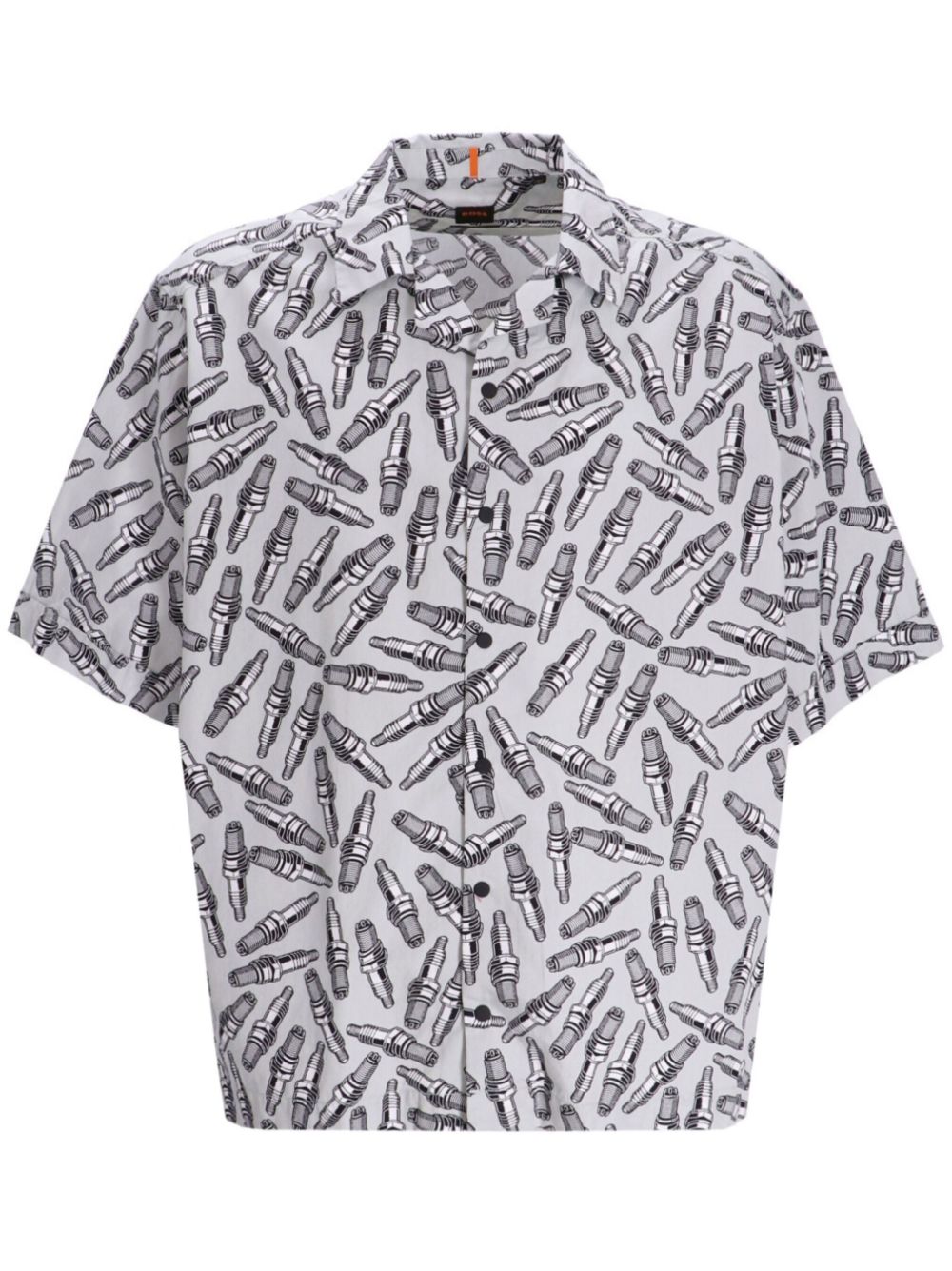 BOSS graphic-print cotton shirt
