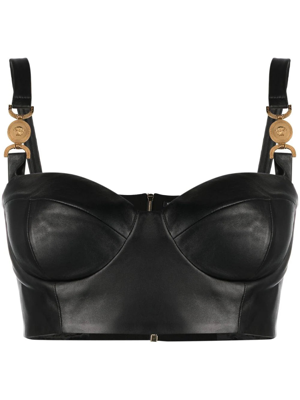 Versace Medusa leather bralette